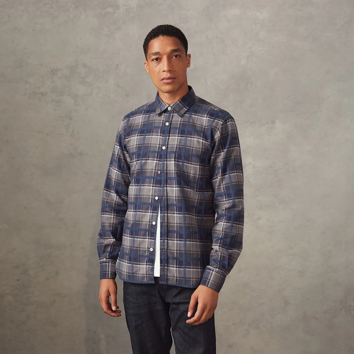 Censo Grey Blue Check 3 Censo Grey Blue Check