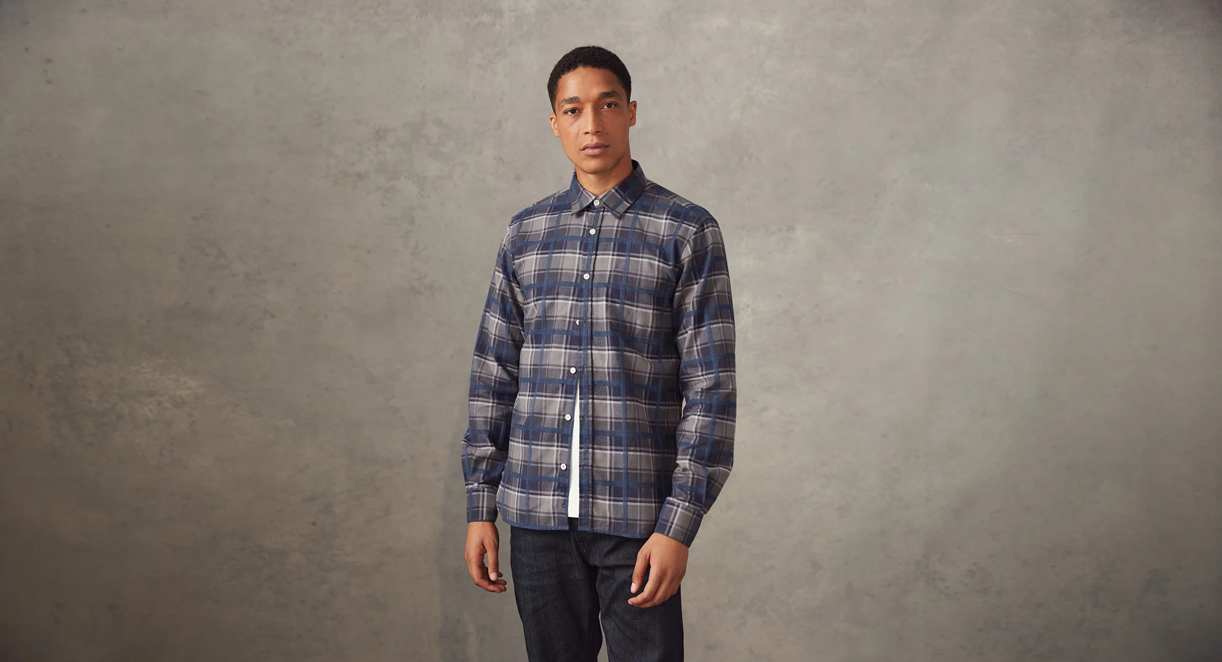 Censo Grey Blue Check 4 Censo Grey Blue Check