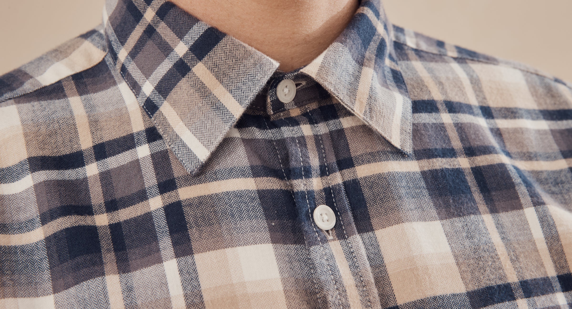 Censo Navy/Beige Check 11 Censo Navy/Beige Check