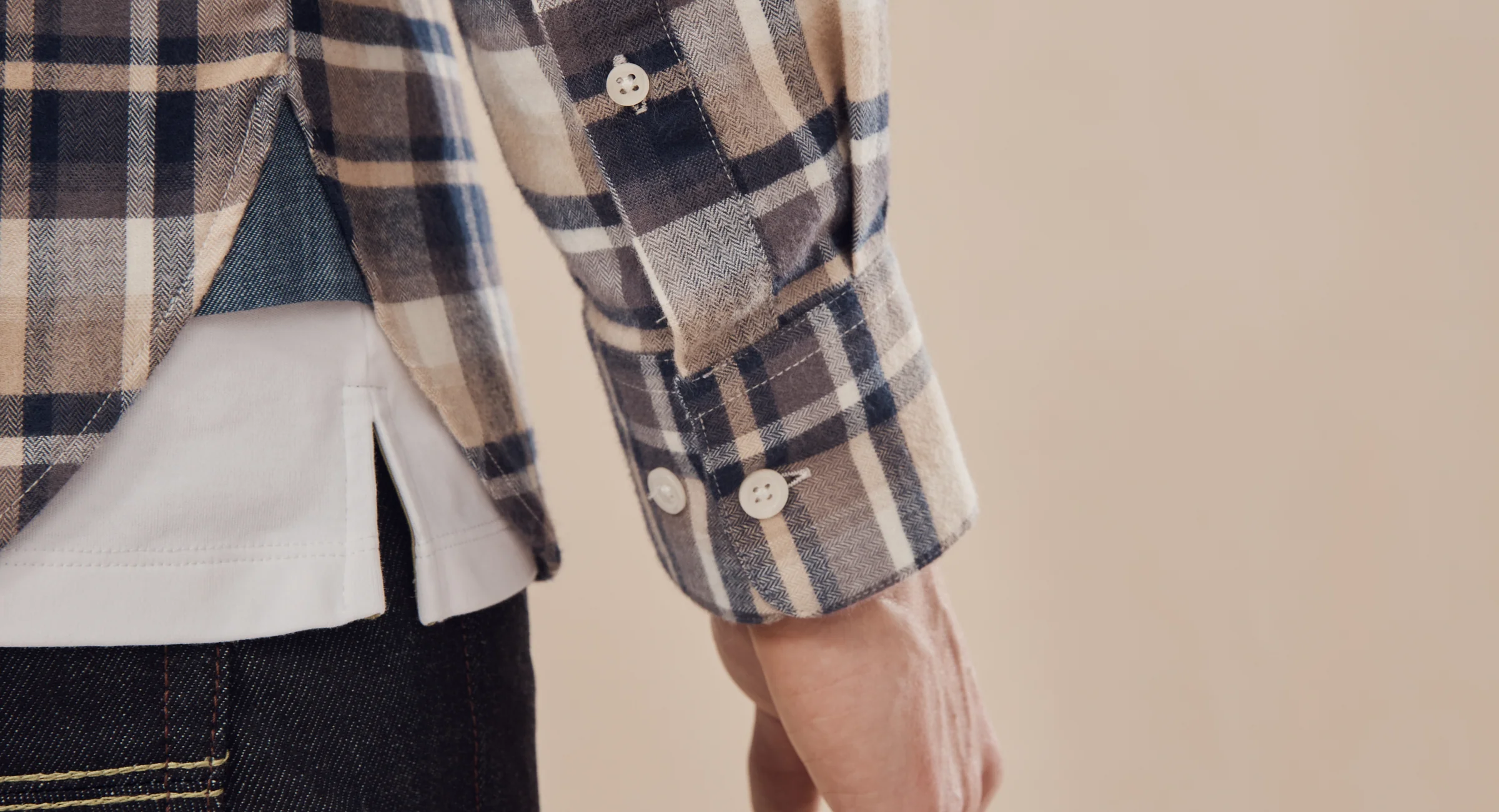 Censo Navy/Beige Check 12 Censo Navy/Beige Check
