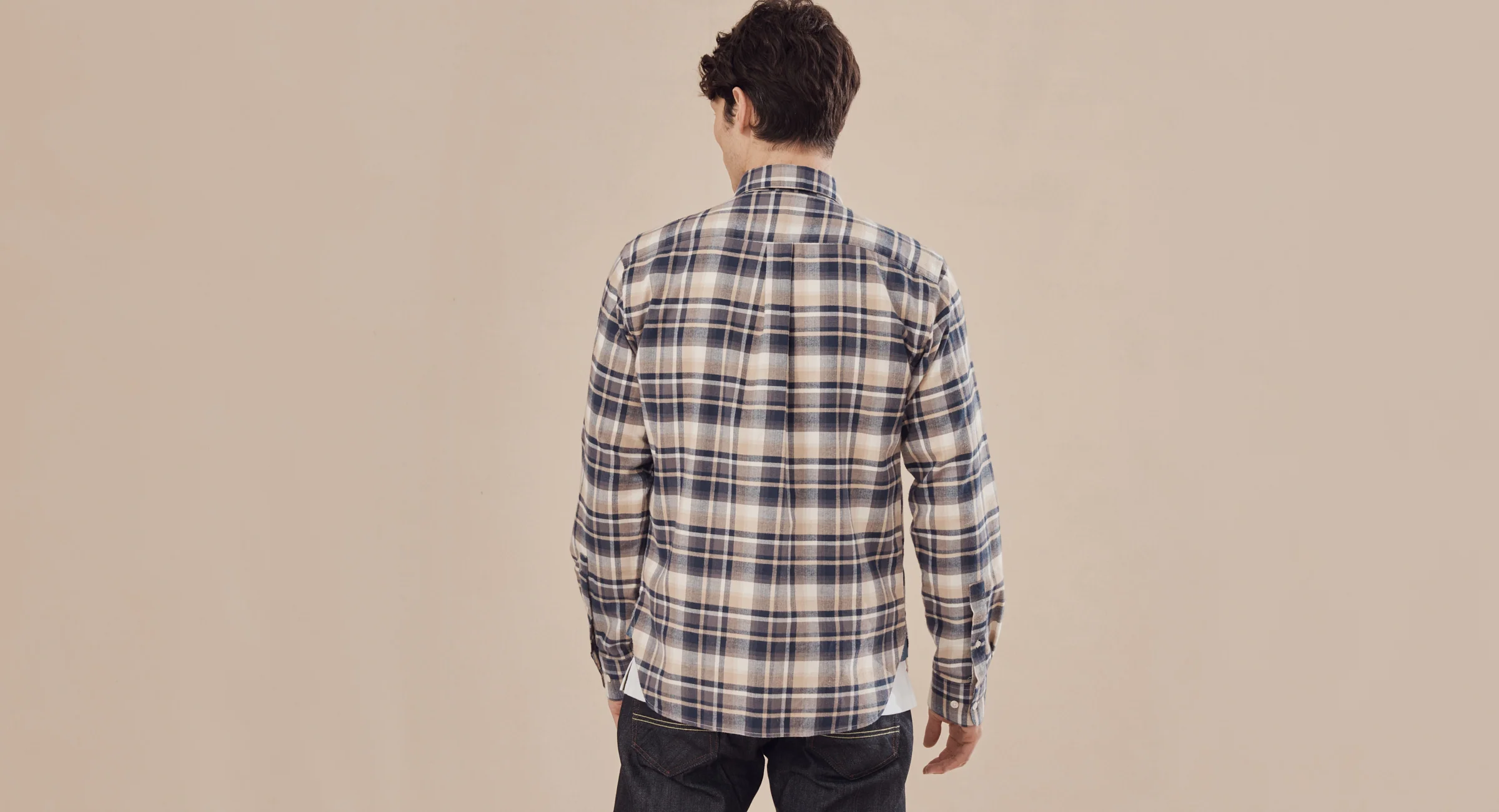 Censo Navy/Beige Check 7 Censo Navy/Beige Check