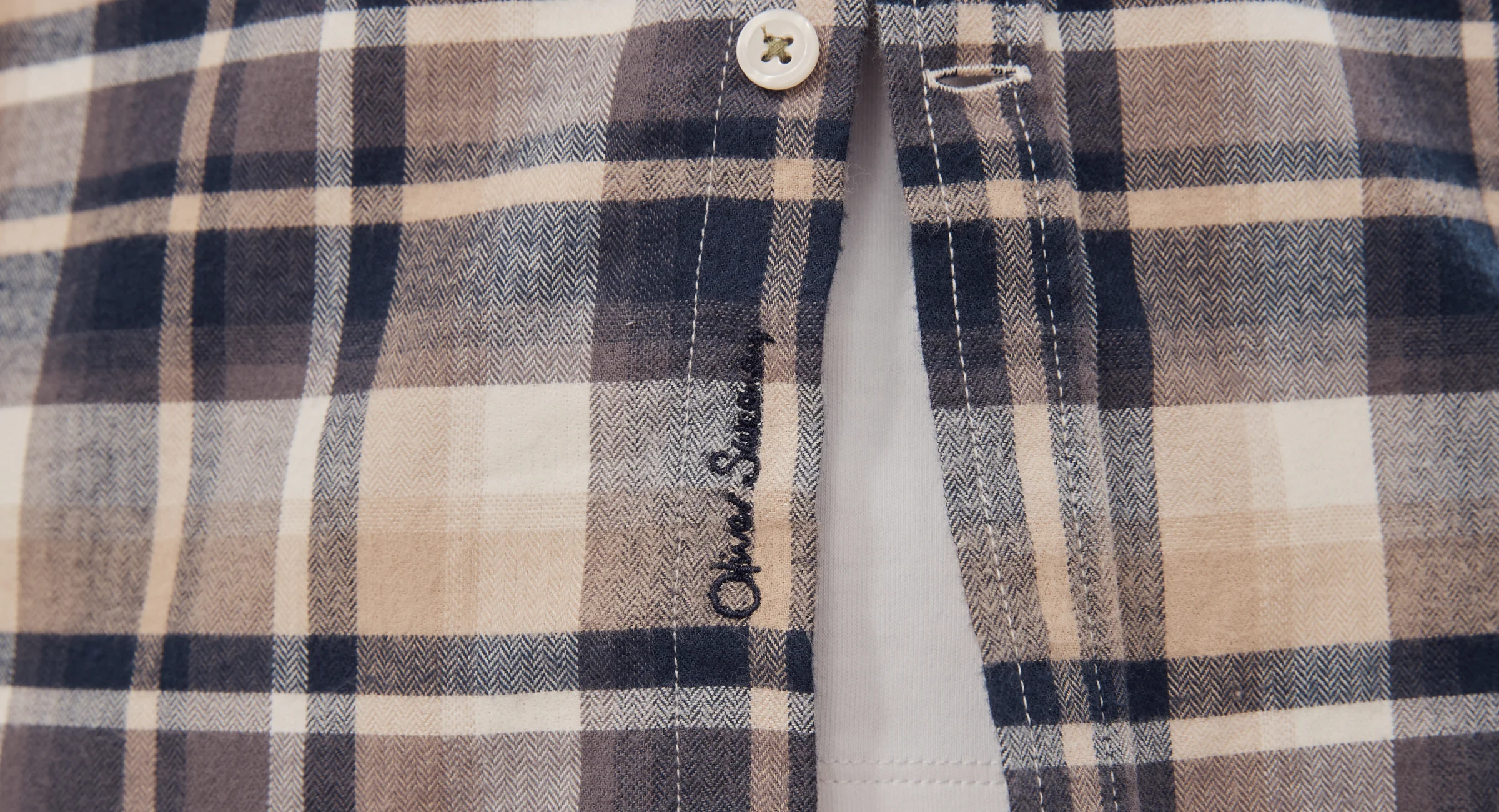 Censo Navy/Beige Check 8 Censo Navy/Beige Check